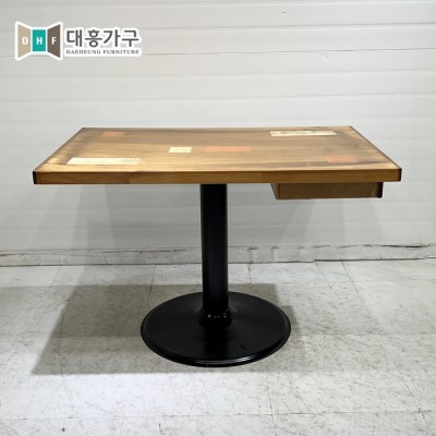 중고원목테이블 1100x700-8EA (서랍포함)